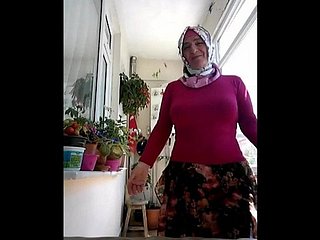 Turecki babcia w amatorskim wideo