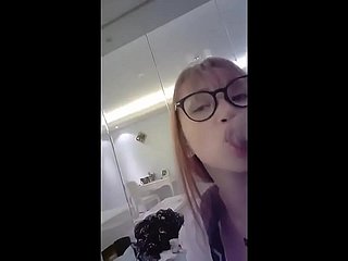 Schoolgirl chinês fodido no hotel