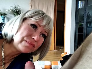 Hot POV fuck with slutwife who decided to live separately )) How her holes missed my dick! Let's start with a blowjob, my mature cocksucker!