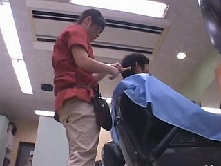 Lickerish hairdresser Eimi Ishikura gets fervently fucked from late