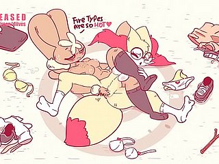 Pokemon Lopunny dominando Braixen em Wrestling at the end of one's tether Diives