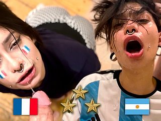 Argentinië wereldkampioen, adherent neukt Frans na finale - Meg Vicious