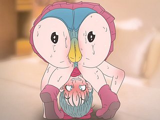 Piplup auf dem Hintern von Bulma! Pokemon und Dragon Tea dance Anime Hentai (Cartoon 2d Sex) Pornos