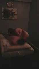 Massaggio asiatico giapponese con lieto estimable filmato con dispirit telecamera spia
