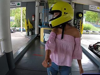 Cute Thai clumsy teen girlfriend development karting and recorded more than blear inspect