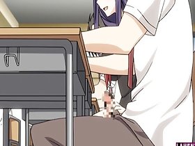 hentai menina trabalha pau e recebe bichano bombeado