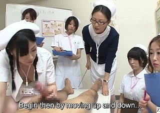 JAV enfermeras CFNM handjob mamada demostración Subtitulado